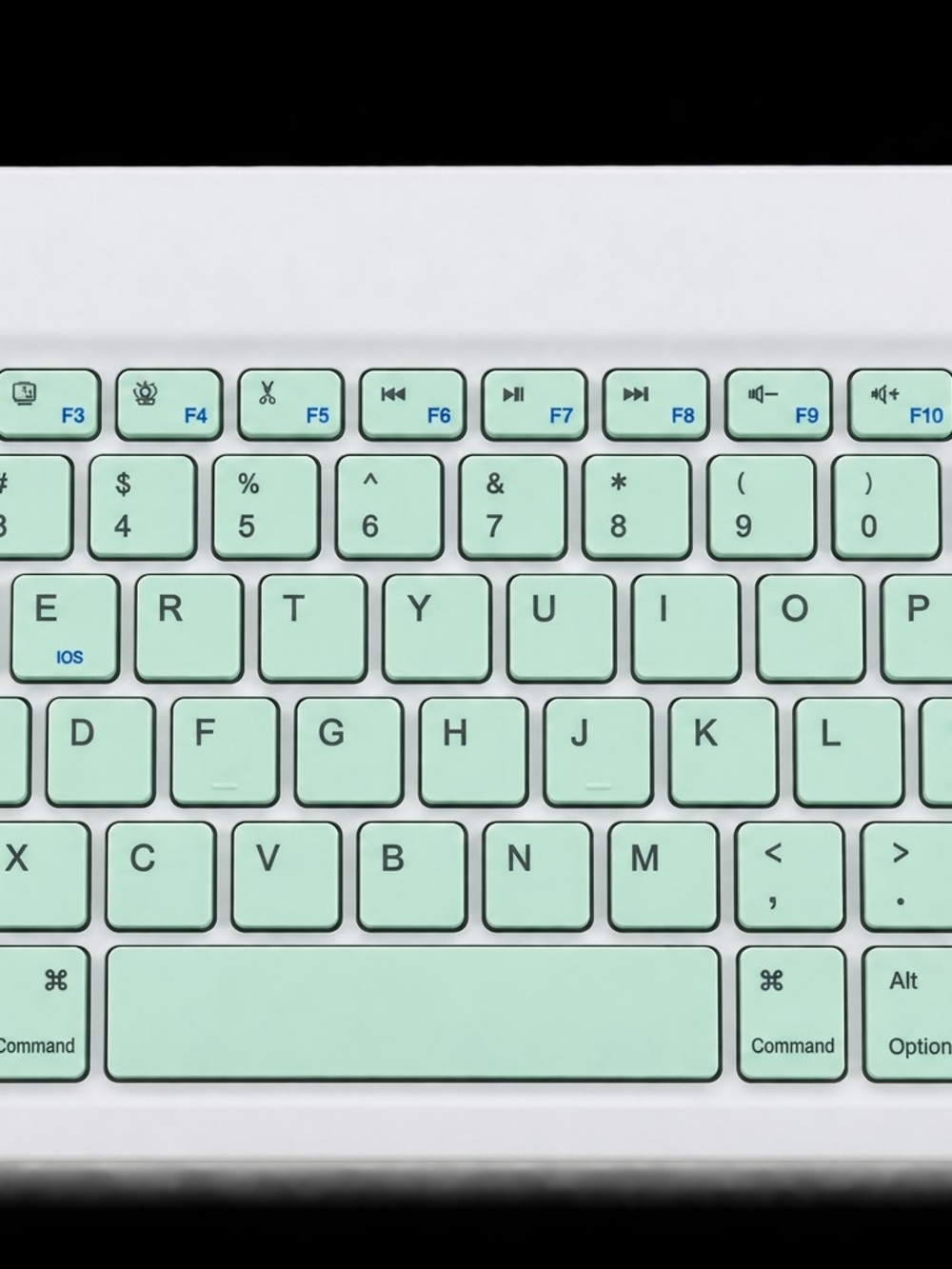 Ultra Slim 10" Rechargeable Bluetooth Keyboard Mint Green iPad Android